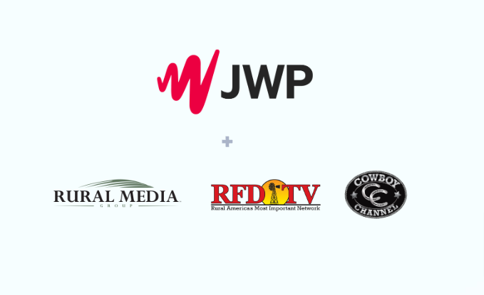 Logos of JWP, Rural Media Group, RFD-TV, and Cowboy Channel displayed on a white background symbolize the future-proofing strategies essential in today's media landscape.